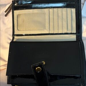 Chic Black Women's Wallet with Snap Closure